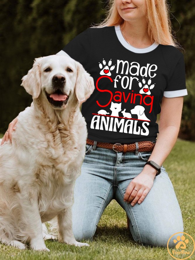 Lilicloth X Funnpaw Women's Made For Saving Animals T-Shirt