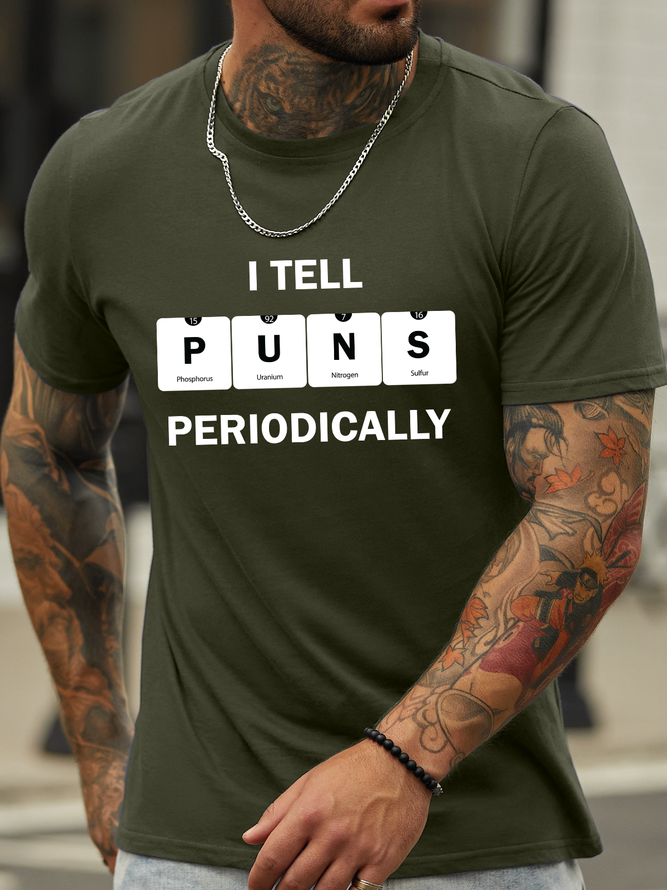 Lilicloth X Hynek Rajtr I Tell Puns Periodically Men's T-Shirt