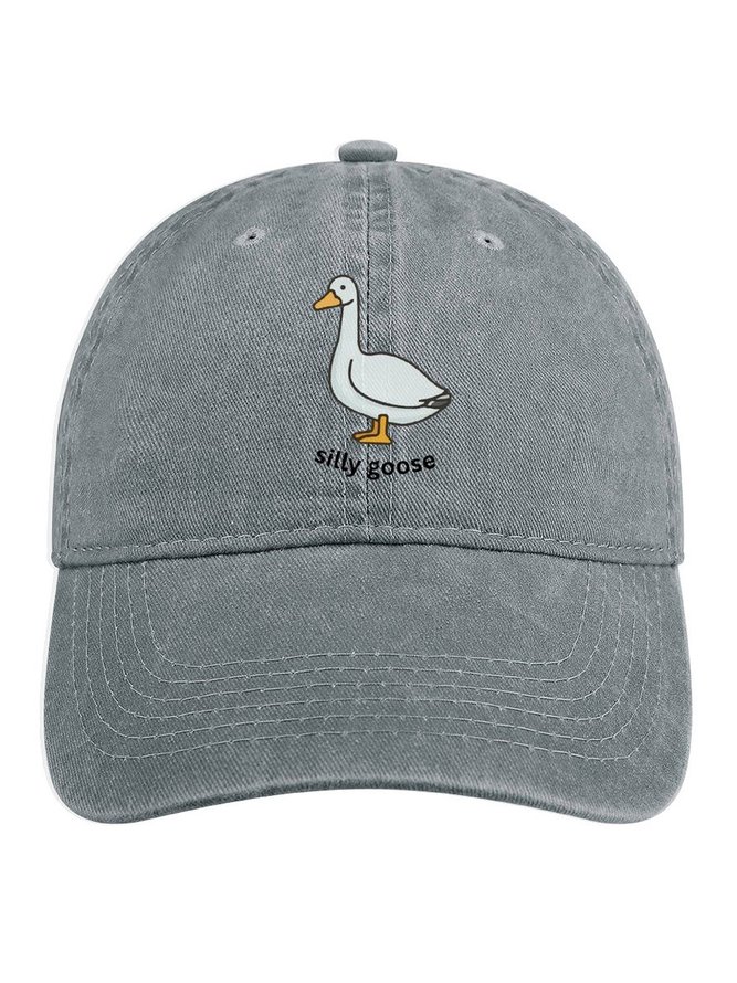 Funny Silly Goose Denim Hat