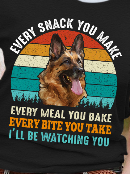 Lilicloth X Funnpaw Women's Every Snack You Make Every Meal You Bake Every Bite You Take I'll Be Watching You T-Shirt