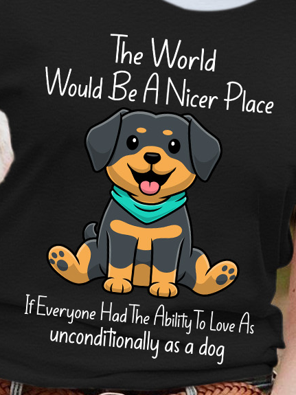 Lilicloth X Funnpaw X Ana The World Would Be A Nicer Place If Everyone Had The Ability To Love As Anconditionally As A Dog Women's T-Shirt