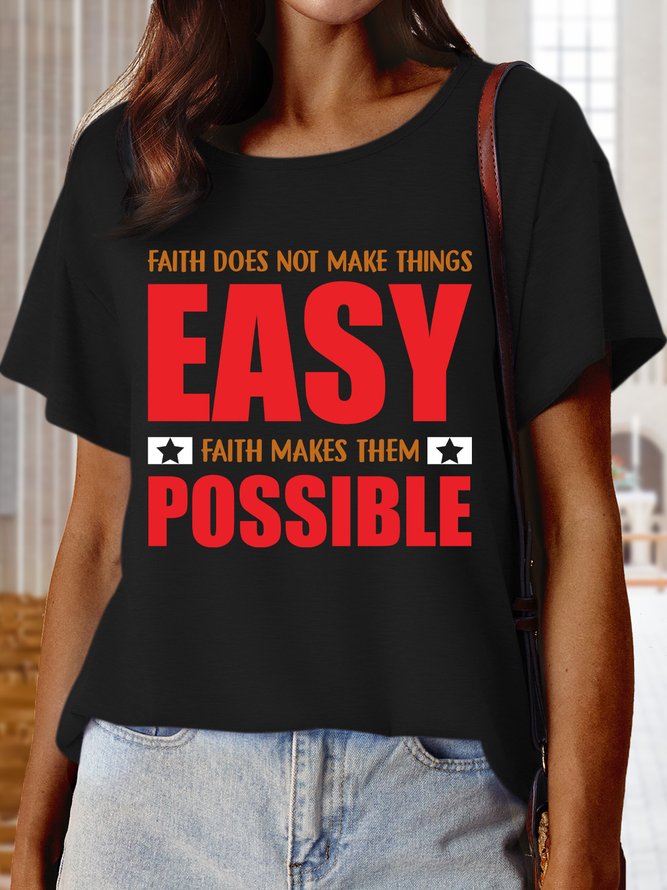Lilicloth X Rajib Sheikh Faith Does Not Make Things Easy Faith Makes Them Possible Women's T-Shirt