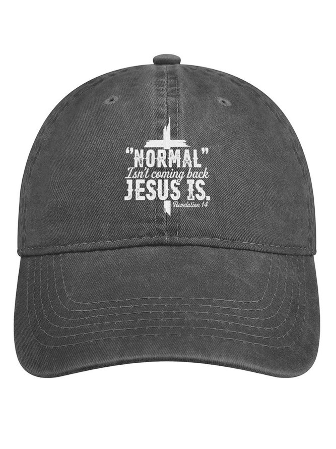 Normal Isn’t Coming Back Jesus Is Denim Hat