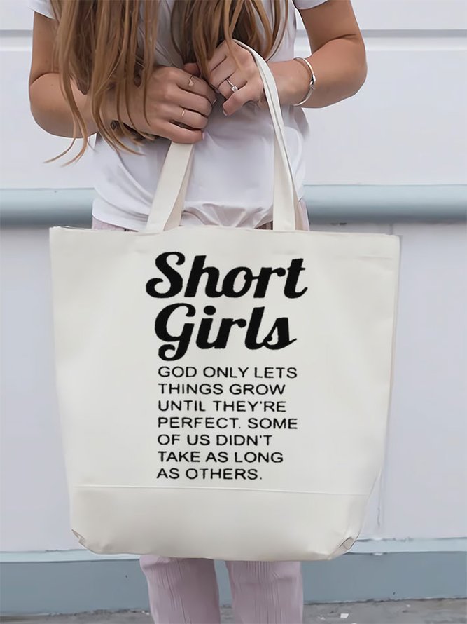 Women's Funny Short Girl Shopping Tote