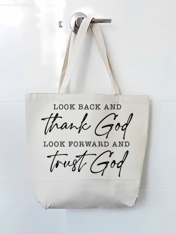 Women's Look Back & Thank God Shopping Tote