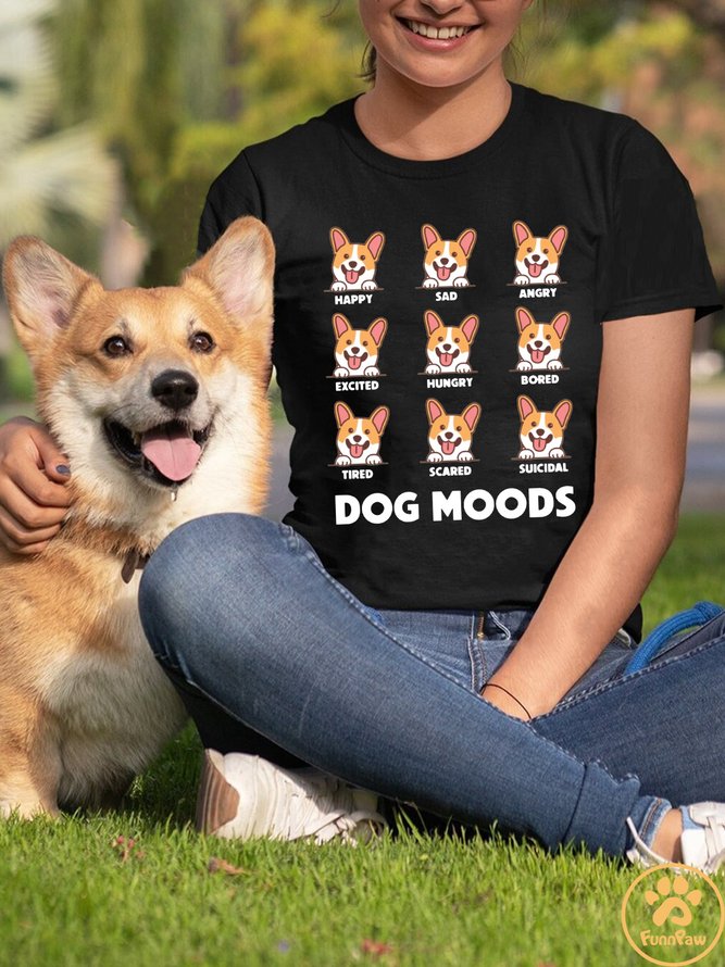 Lilicloth X Funnpaw Women's Funny Dog Mood T-Shirt