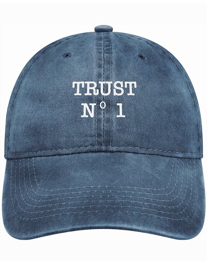 Men's /Women's Trust No 1 Funny Graphic Printing Regular Fit Adjustable Denim Hat
