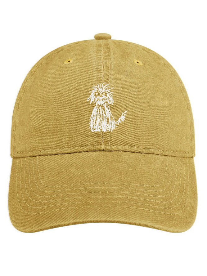 Dog Pattern Denim Hat