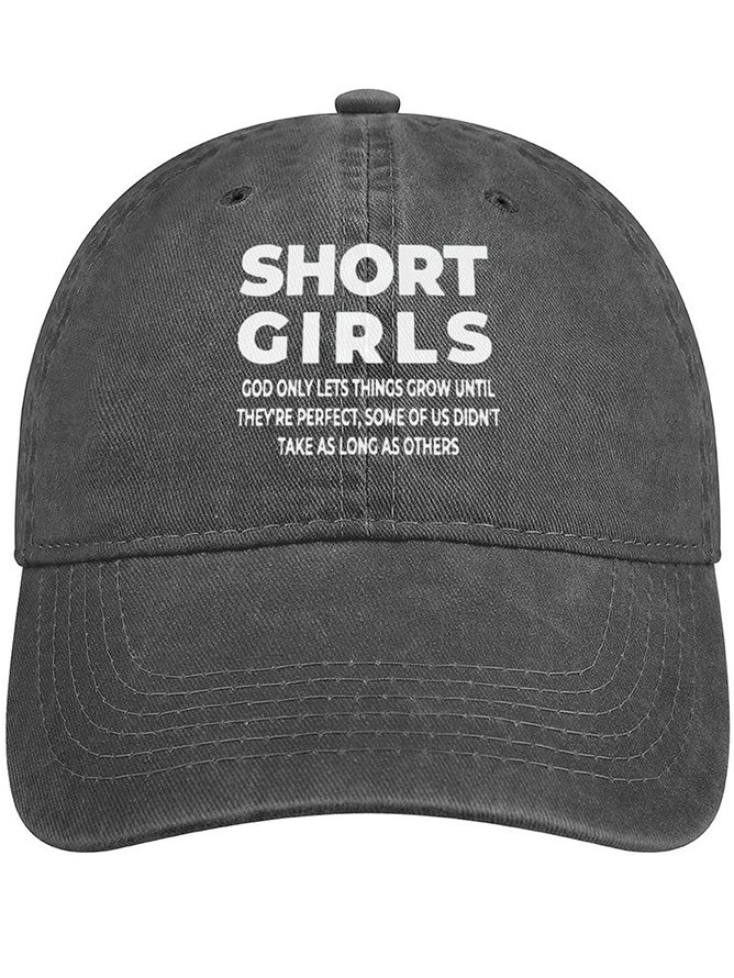 Men's /Women's Short Girls God Only Things Grow Until They Perfect  Funny Graphic Printing Regular Fit Adjustable Denim Hat