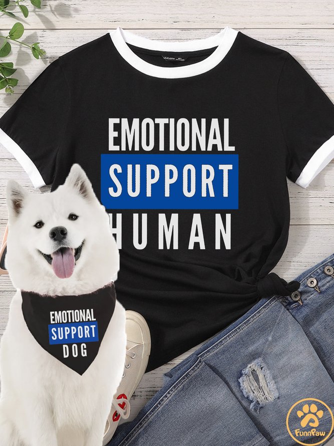 Lilicloth X Funnpaw Women's Emotional Support Human Matching T-Shirt