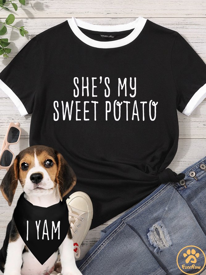 Lilicloth X Funnpaw Women's She's My Sweet Potato Matching T-Shirt
