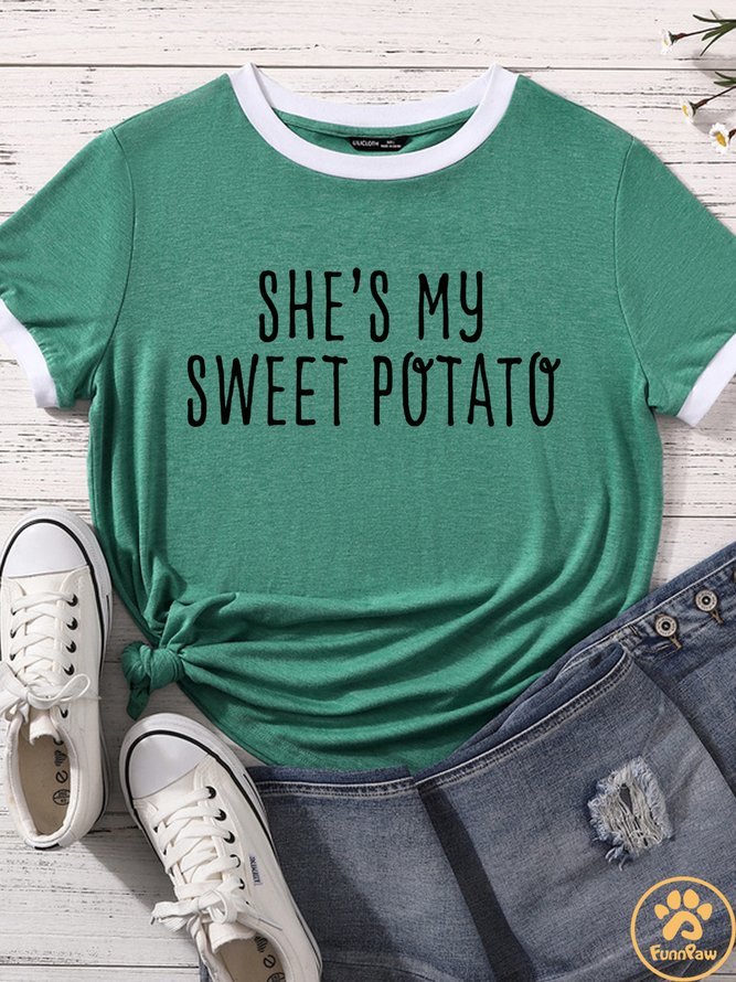 Lilicloth X Funnpaw Women's She's My Sweet Potato Matching T-Shirt