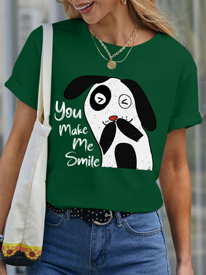 Lilicloth X Ana Dog You Make Me Smile Women's Crew Neck T-Shirt