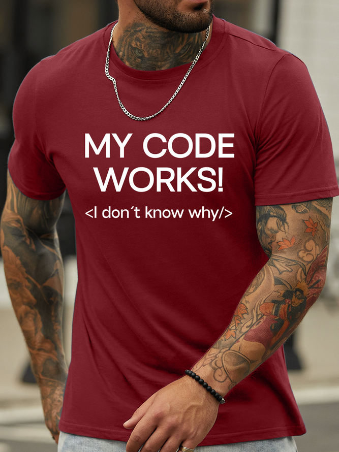 Lilicloth X Hynek Rajtr My Code Works I Don't Know Why Men's T-Shirt
