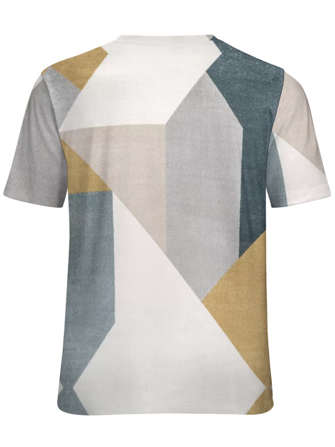 Women's Geometric Simple Loose T-Shirt