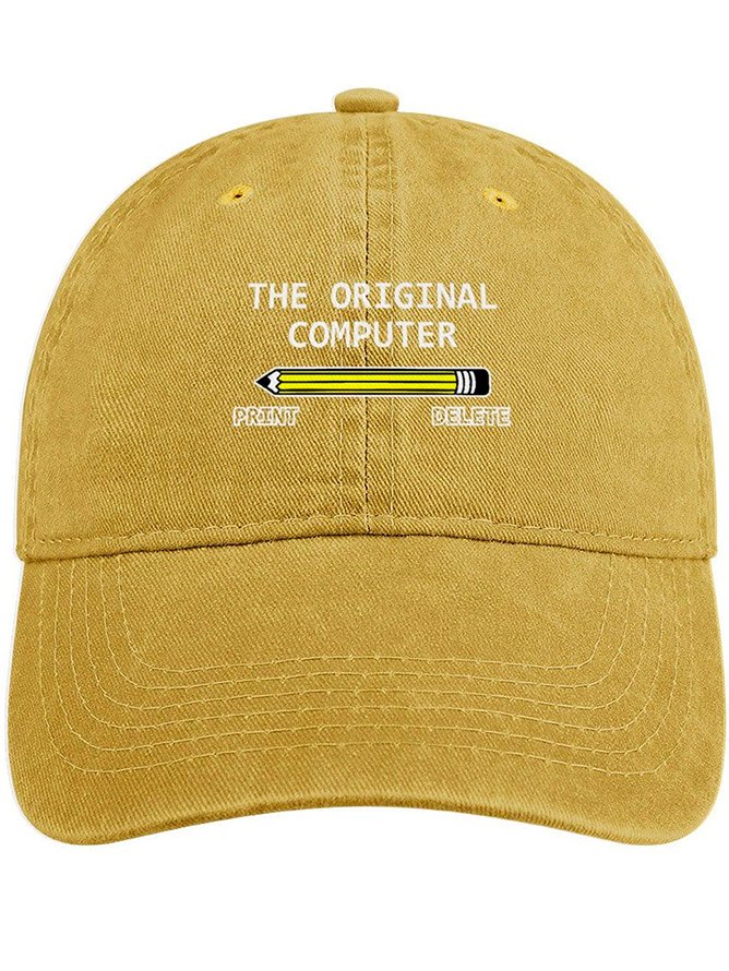 Men's /Women's The Original Computer Print Delete Funny Graphic Printing Regular Fit Adjustable Denim Hat