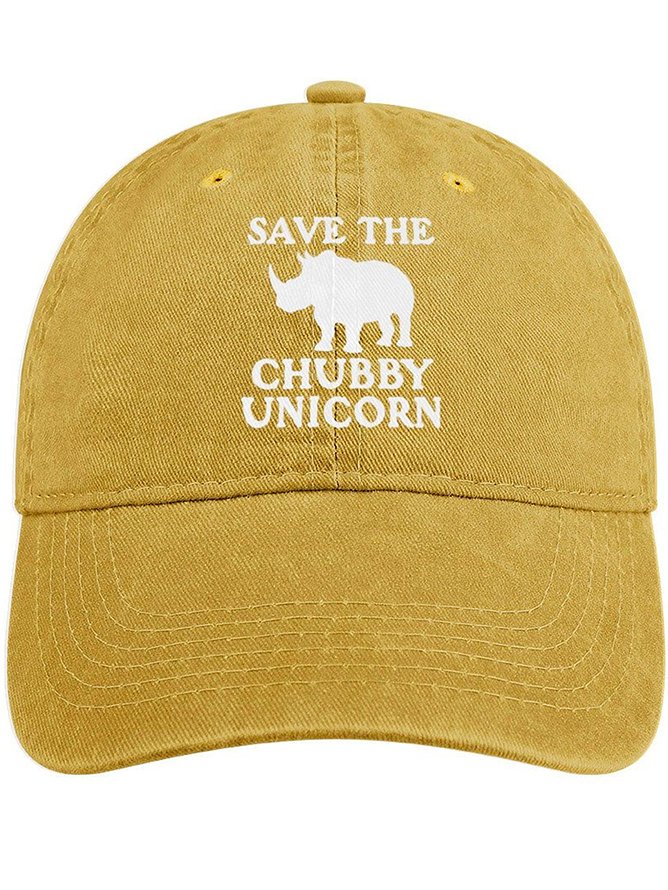 Men's /Women's Save The Chubby Unicorn Funny Graphic Printing Regular Fit Adjustable Denim Hat