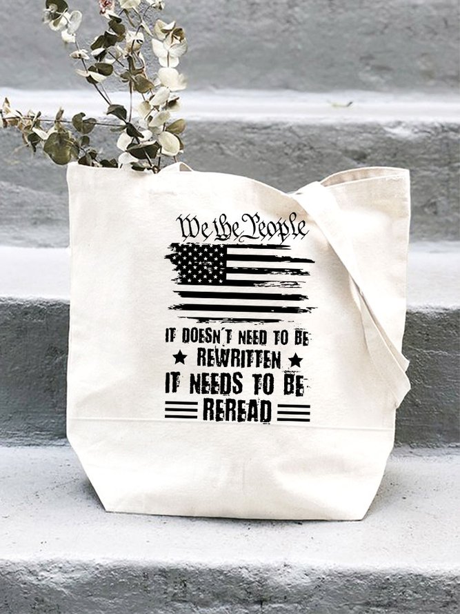 Women‘s We The People America Flag Shopping Tote
