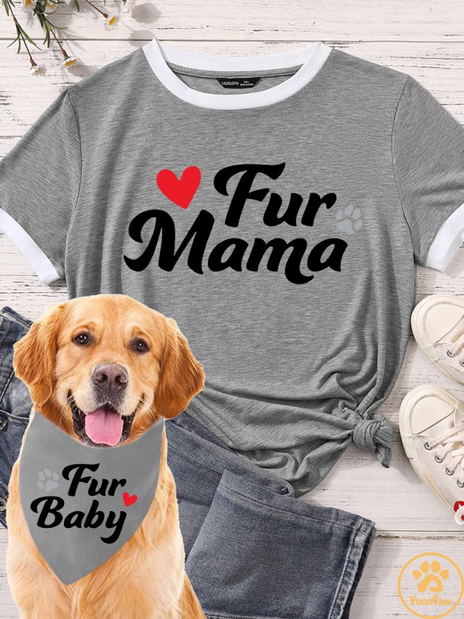 Lilicloth X Funnpaw Women's Fur Mama Matching T-Shirt