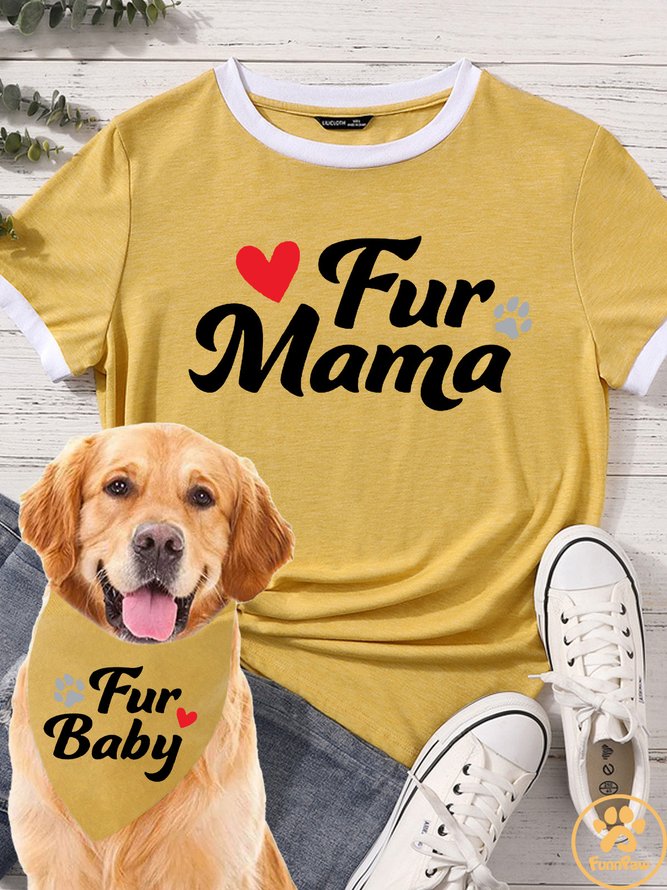 Lilicloth X Funnpaw Fur Baby Matching Dog Print Bib