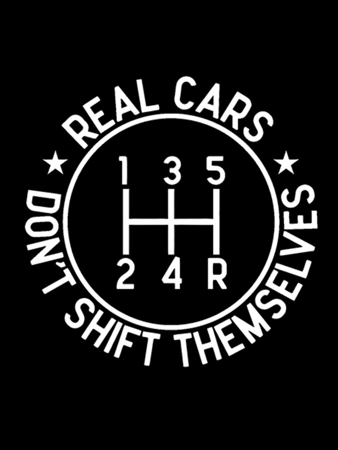 Men's Real Cars Don't Shift Themselves Funny Graphic Printing Text Letters Casual Polyester Cotton Polo Shirt