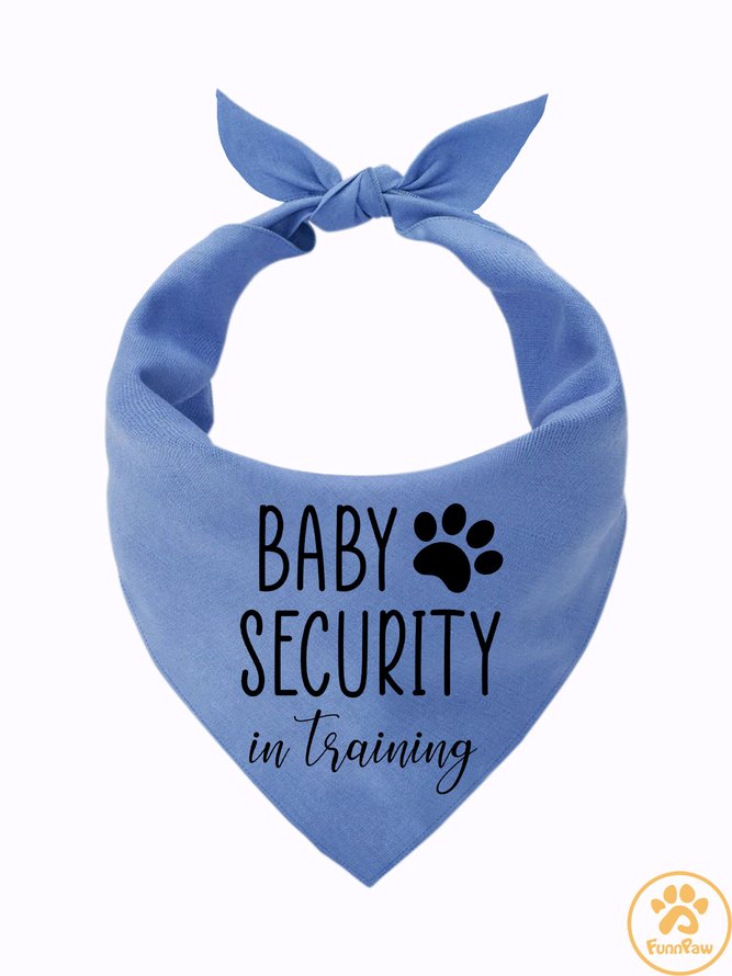 Lilicloth X Funnpaw Baby Security In Training Pregnancy Announcement Matching Dog Print Bib