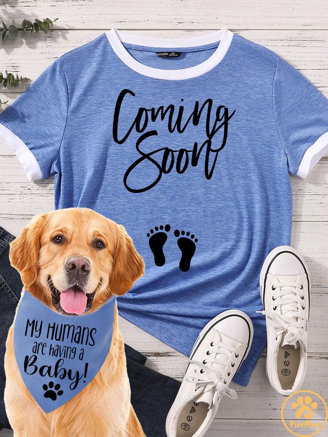 Lilicloth X Funnpaw My Humans Are Having A Baby Pregnancy Announcement Matching Dog Print Bib