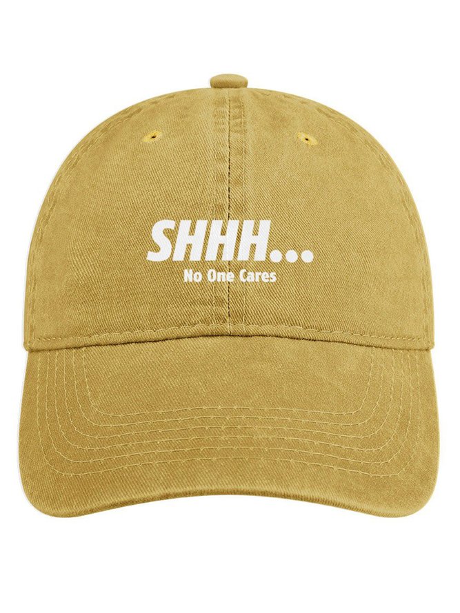 Shhh No One Cares Denim Hat