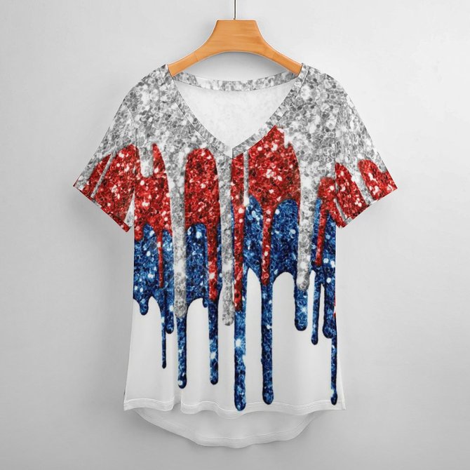 Women's Patriotic Print Casual T-Shirt