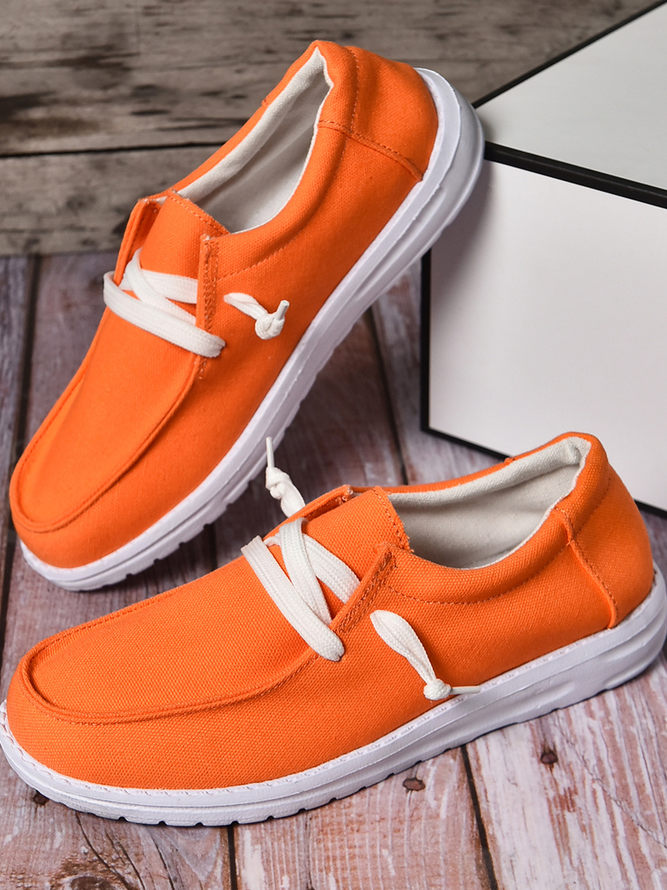 Women's Orange Loafers Comfortable & Lightweight Ladies Shoes