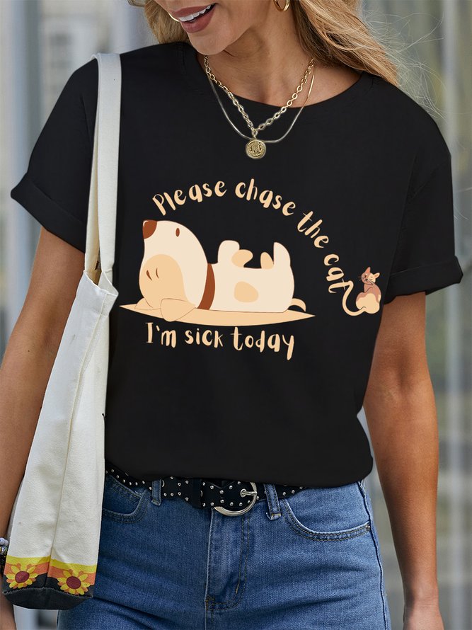 Lilicloth X Vithya Please Chase The Cat I'm Sick Today Women's T-Shirt