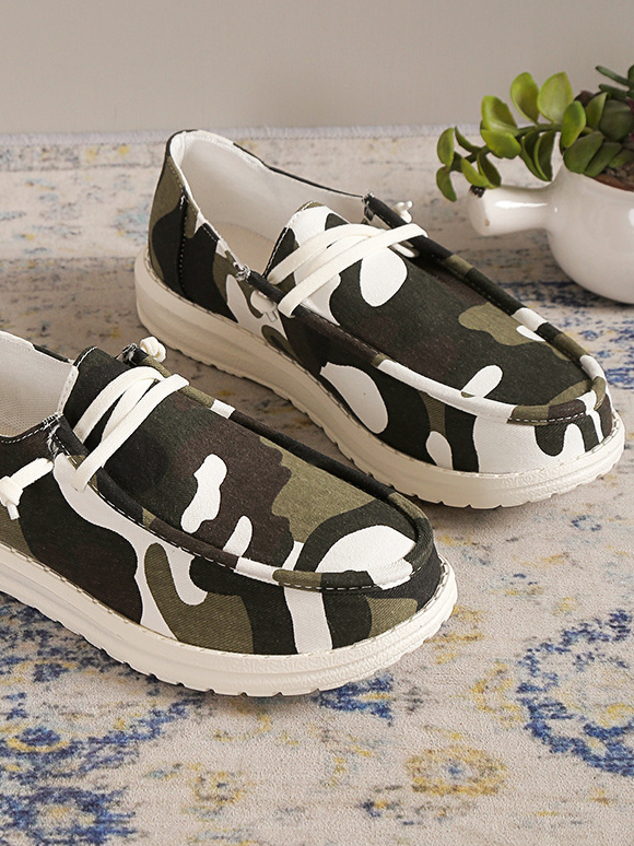 Women's Camo Loafers Comfortable & Lightweight Ladies Shoes