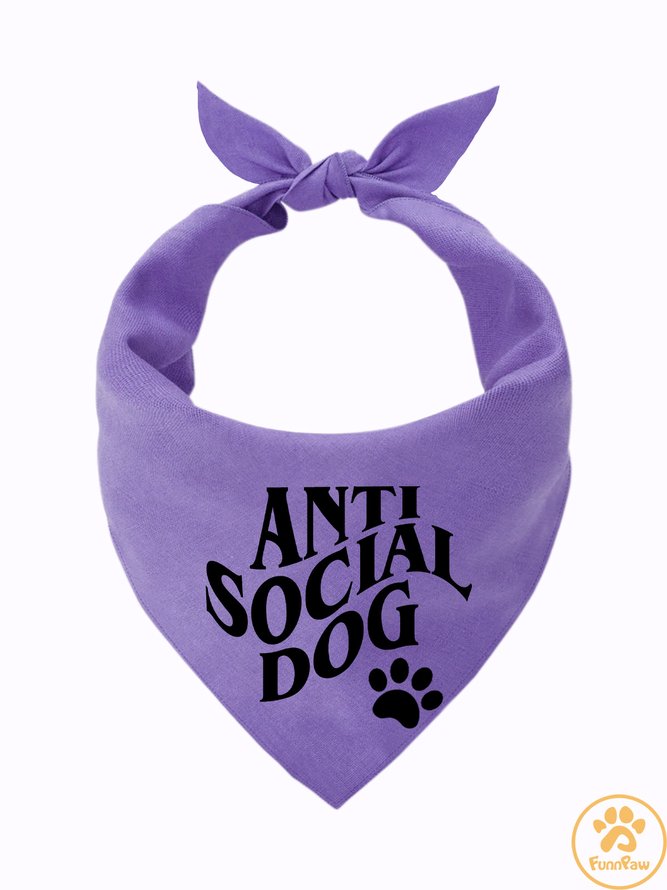 Lilicloth X Funnpaw Anti Social Dog Matching Dog Print Bib