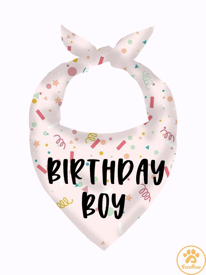 Lilicloth X Funnpaw Birthday Girl Birthday Boy Dog Print Bib