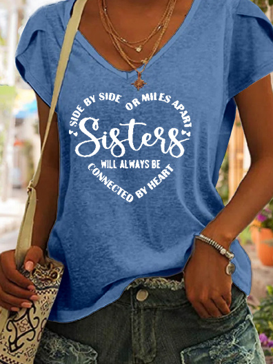 Women's Sister Print Casual T-Shirt