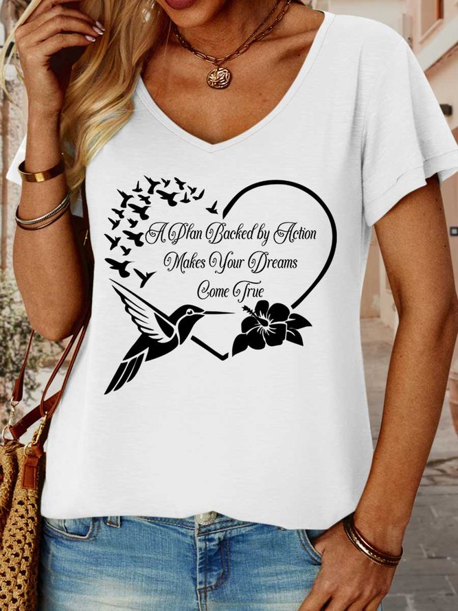 Lilicloth X Y A Plan Backed By Action Maked Your Dreams Come True Women's V Neck T-Shirt