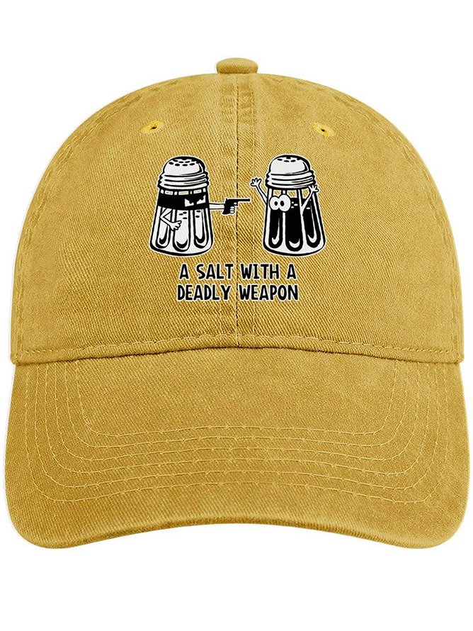 Men's /Women's A Salt With A Deadly Weapon Graphic Printing Regular Fit Adjustable Denim Hat
