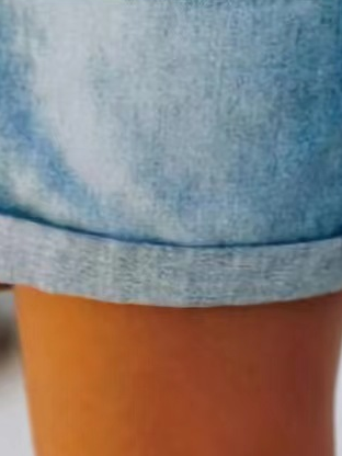 Women's Butterfly Hole Denim Shorts