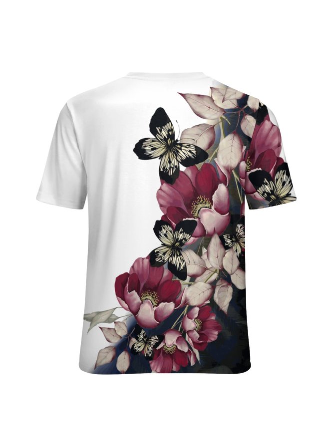 Women's Animal Butterfly Floral Casual T-Shirt
