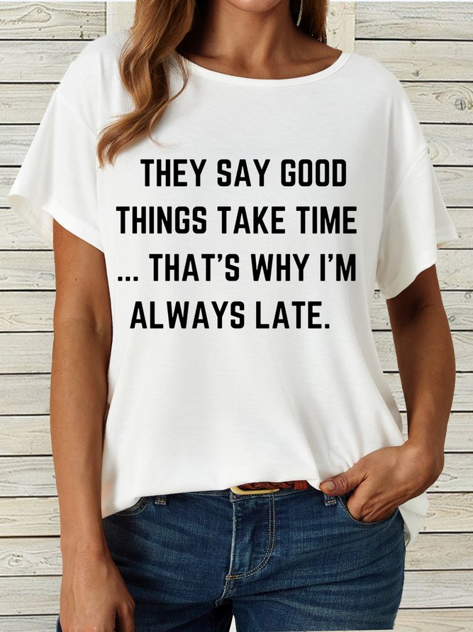 Women's Sarcastic Funny Casual Letters T-Shirt