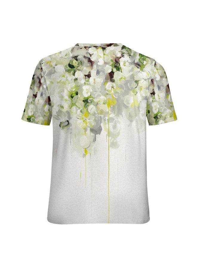 Women's Plant Floral Painting Casual T-Shirt