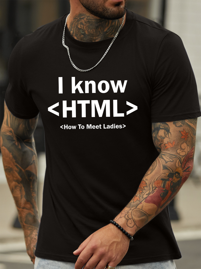 Lilicloth X Hynek Rajtr I Know HTML How To Meet Ladies Men's T-Shirt