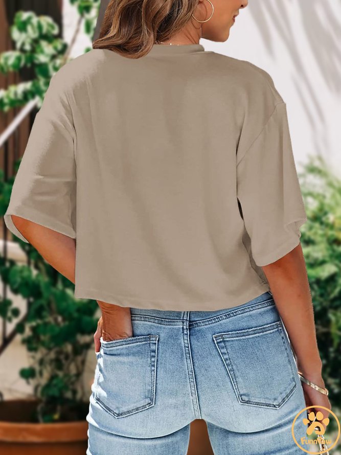Lilicloth X Funnpaw Women's Crop Top Short Sleeve T-Shirt