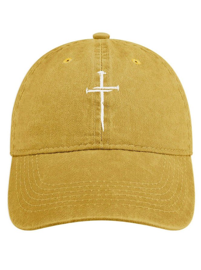 Men's /Women's Religious Cross Graphic Printing Regular Fit Adjustable Denim Hat