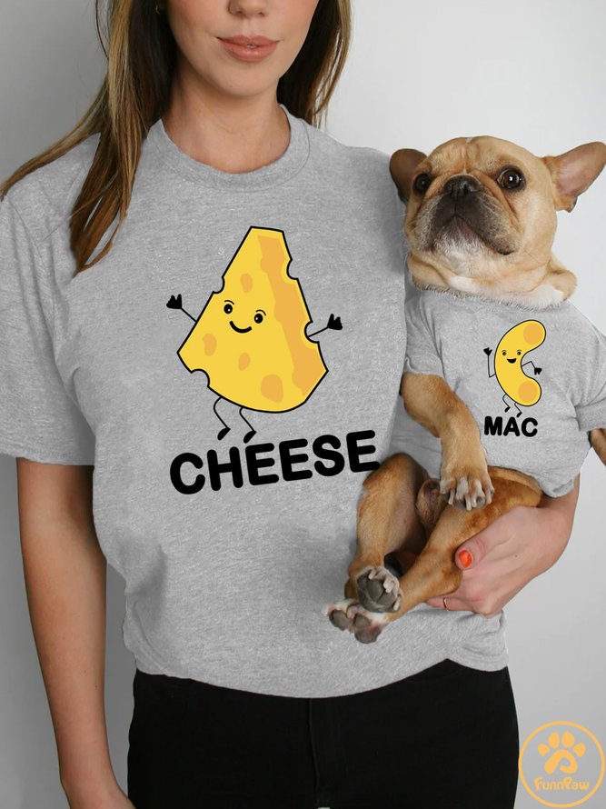 Lilicloth X Funnpaw Women's Mac Cheese Pet Matching T-Shirt