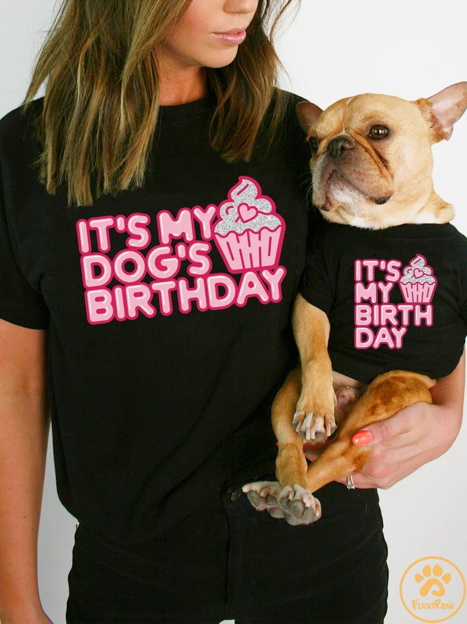 Lilicloth X Funnpaw It's My Birthday Hunman Matching Dog T-Shirt