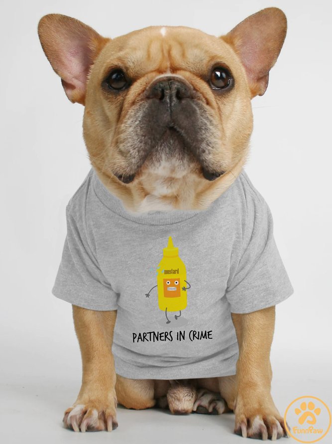 Lilicloth X Funnpaw Mustard Partners In Crime Human Matching Dog T-Shirt