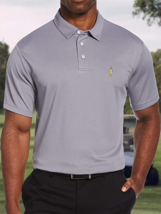 Men's Outdoor Business Leisure Golf Printing Urban Polo Collar Polo Shirt