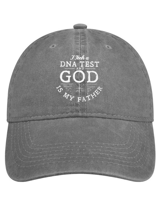 Men's God Father Letters Adjustable Denim Hat
