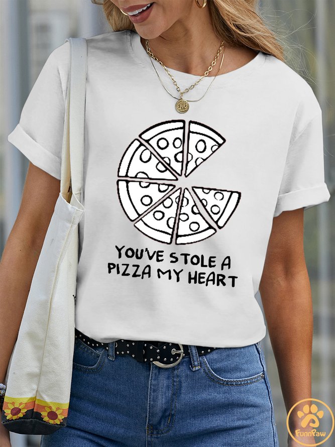 Lilicloth X Funnpaw Women's You've Stole A Pizza My Heart Pet Matching T-Shirt